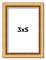 Photo Size Classic Modern Gold Frame - UV Acrylic, Foam Board Backing, Hanging Hardware